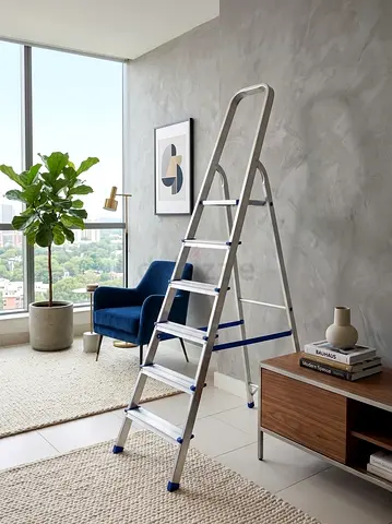 6-Step Aluminium Folding Ladder — Light, Stable and Portableb
