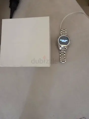 Micheal Kors Silver stainless steel smartwatch with metal bracelet
