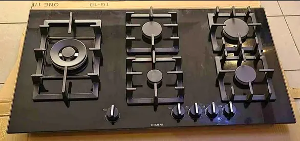 Siemens 5-Burner Glass Gas Cooktop built-in 90cm black finished