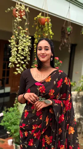 Floral saree with blouse