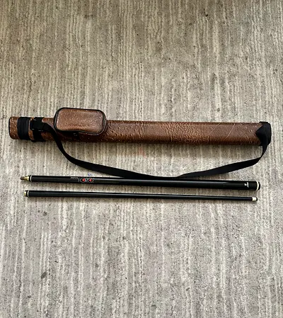 Pool/ Billiard Cue Stick + Leather Case. Pottack Graphit Force