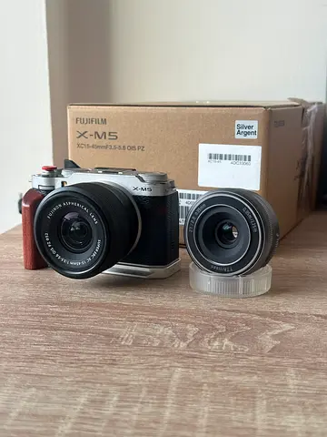Fujifilm X-M5 Kit + TTartisan 27mm 2.8 AF pancake lens with accessories