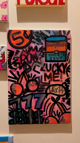 Original Pop Art Canvas Painting — Lucky Me Graphic Piece made by me