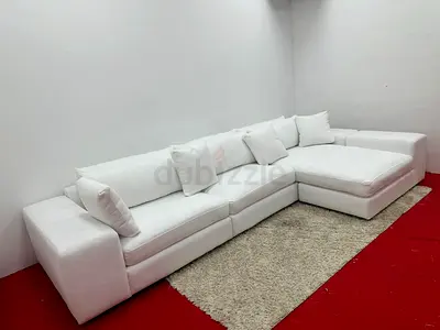 Still brand new Eicholltz brand white color lshape sofa