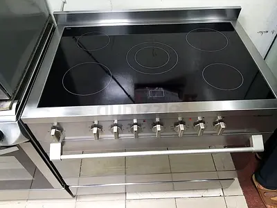Bompani latest model electric ceramic 5 hobs stove oven fan cooking range 90x60 made in Italy
