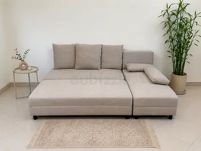 Sofa Bed 2 Set + 2 Wooden Tables | Ready for Pickup