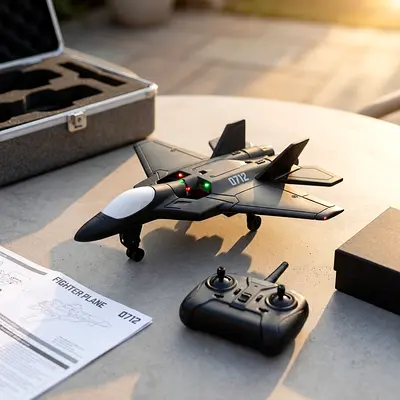 FighterPlane,0712,RC,Rechargeable,4Propeller,LED,1ClickTakeOff,1ClickLanding,FreeDelivery