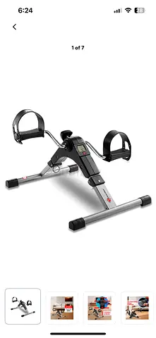 Compact Under-Desk Pedal Exerciser with LCD Monitor