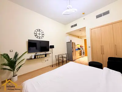 Studio in front of metro @4999 in Azizi Aura With WIFI & DEWA