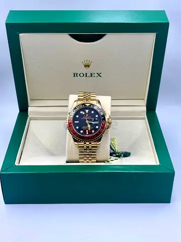 Rolex GMT-Master II Pepsi Gold Watch in Original Box