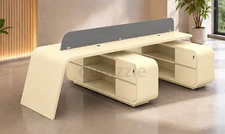Modern 4-Person Workstation Desk – Spray Paint Finish Custom-Made