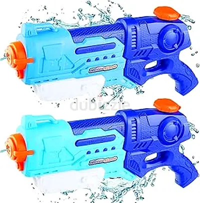 Pair of High-Pressure Water Blaster Toy Guns - Blue