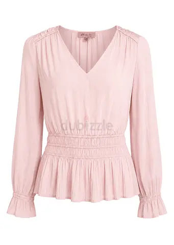 Philosophy Womens Pink V-Neck Top