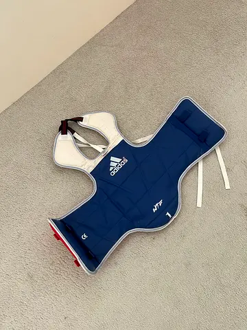 Adidas WTF Taekwondo Chest Protector - Blue, Good Condition xs