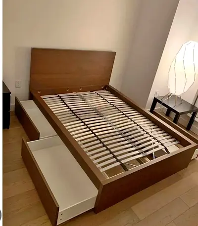 Ikea Malm Queen bed with ikea mattress
