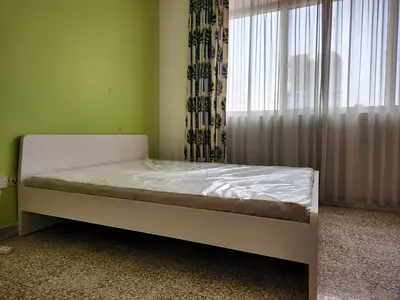 Ikea Simple White Double Bed Frame with Mattress