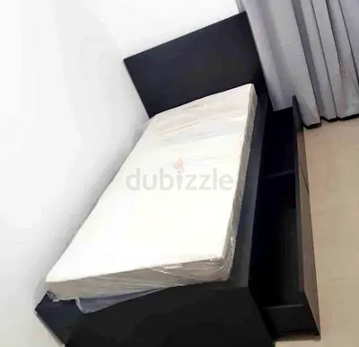 Ikea malam bed with ikea mattress 90x200cm bed