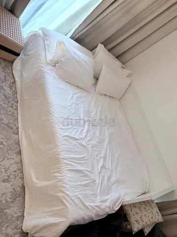 White single/twin bed frame with mattress included hemnes