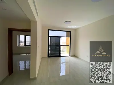 Two bedrooms and a living room with a balcony. Both bedrooms are master suites. High-end finishing. Total of 3 bathrooms. Close to all services and Sh