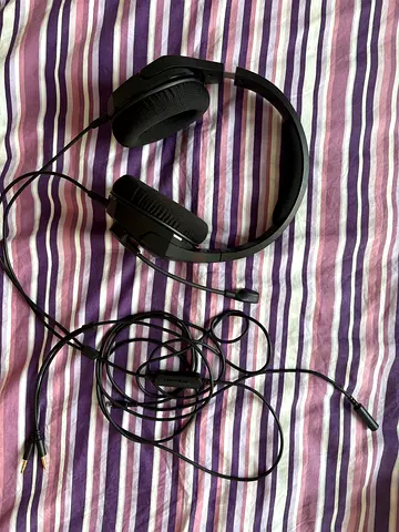 Wired Over-Ear Headset with Boom Mic — Good Condition