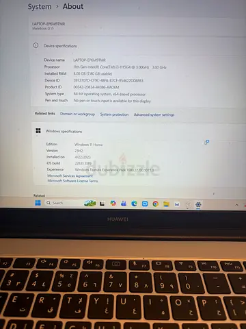 Huawei MateBook 14 (Intel) - Light Use, Windows 11