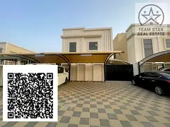 Villa for rent in Al ZAHEYA area, consisting of five master bedrooms, a majlis, a living room, and a