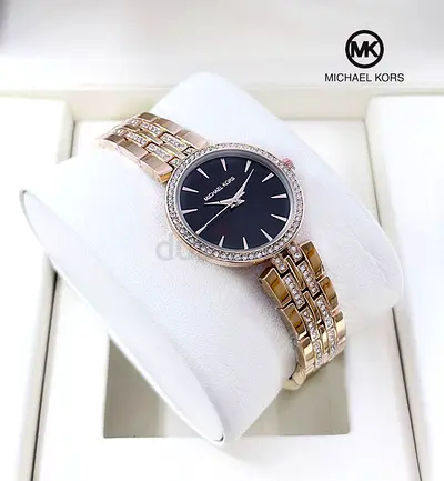 Michael Kors Rose Gold Womens Watch with Crystal Accents