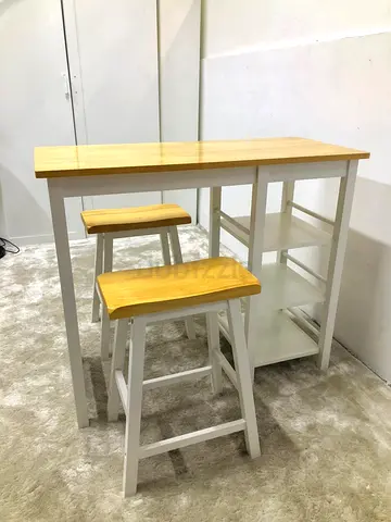 Tampa 2-seater wooden Top High Dining set