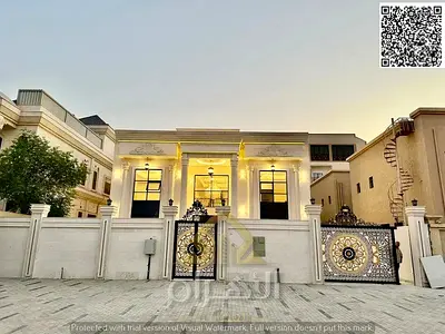 Enjoy luxury with a swimming pool and elevator | Own a luxurious villa in Al Rawda, Ajman | 6 master bedrooms and a rooftop terrace |
