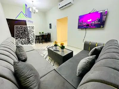 بدون عموله | غرفتين و صاله | فرش فندقي | عجمان الكورنيش