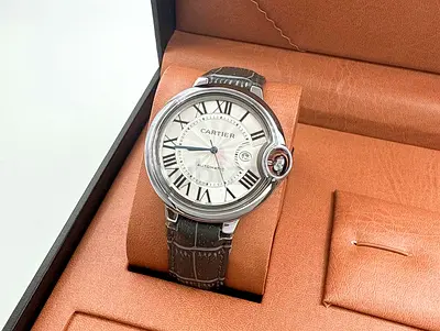 Cartier Ballon Bleu Automatic Watch with Leather Strap