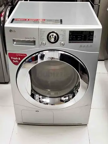 LG latest model 8 kg sensor dryer touch screen inside light 100% drying