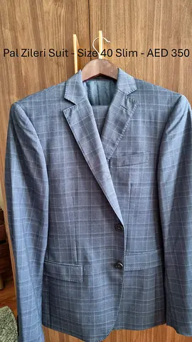 Pal Zileri Checkered Suit Size 40 Slim Fit