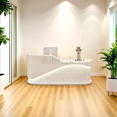 Minimalist Organic Reception Desk