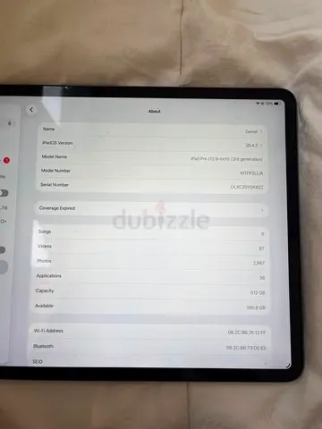 IPAD PRO 12.9 INCH 3RD GEN 512GB