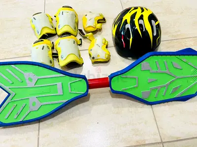 Used RipStik / Caster Board with Helmet and Protective Pads