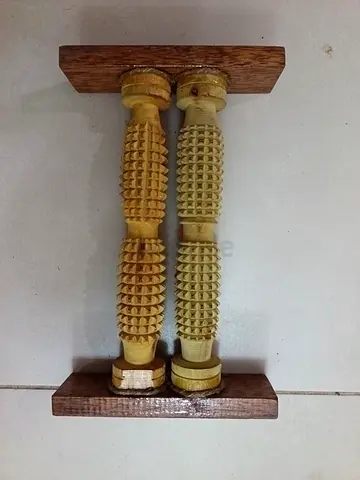 Wooden Foot Roller Massager - Manual Reflexology Tool