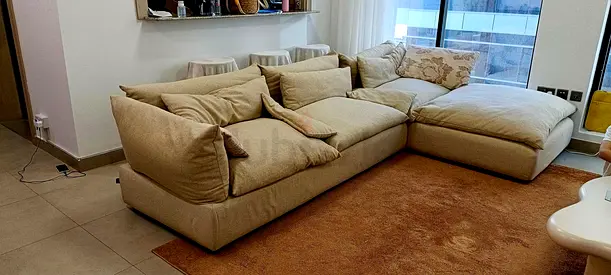 Marina Home feather filled L shaped sofa