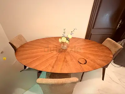 Oval Wooden Dining Table with