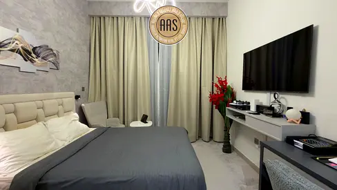 Luxurious & lavish furnished studio •• ready to move •• brand new •• spacious layout •• hot offer 44k with 6 cheques