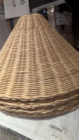 Handmade Wicker/ Rattan Cone Lampshade - Natural Finish