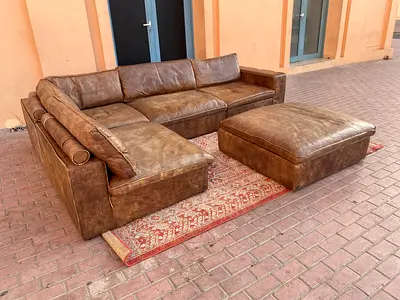 Marina home Leather Original Sofa Excellent Condition like new Condition
