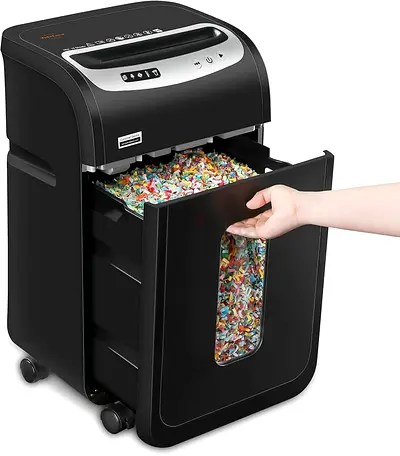 Heavy-Duty Office Paper Shredder with Pull-Out Waste Bin (Good Condition)