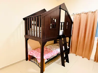 Kids bed wooden bunk bed with matress