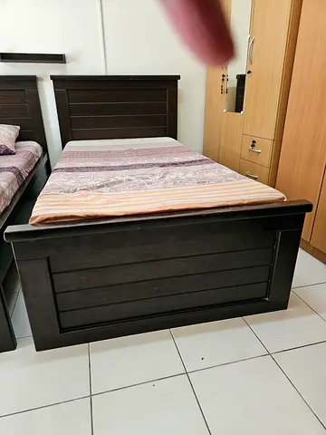 Single Bed Frame with Mattress SOLID WOOD  HEAVY DUTY - 100 CM x 190 CM