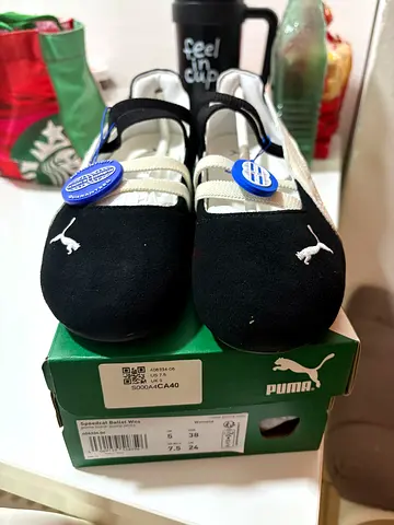 New Puma Speedcat Ballet Shoes Black Suede Size W US 7.5