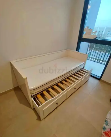 IKEA Hamnes daybed with 3 big storage drawers and 2 IKEA mattresses.