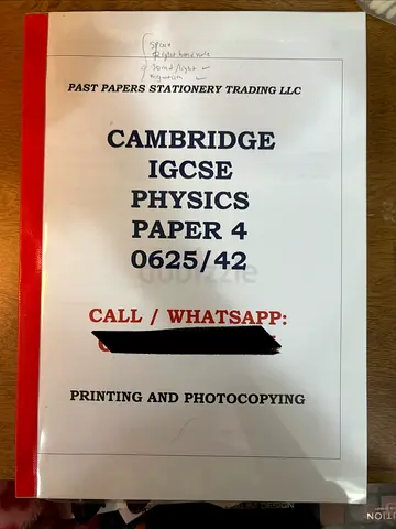 Cambridge IGCSE Physics Past Papers Paper 4 (0625/42) - Printed Copy