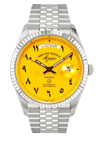 West End Watch Co Sowar Prima Automatic Men’s Watch with Yellow Arabic Dial