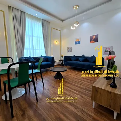 The most luxurious and upscale two-bedroom apartment, fully furnished with VIP furniture, for monthly rent in City Towers